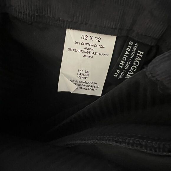 Haggar Classic-Fit Expandable Waistband Corduroy Straight Leg Pants-Size 32x32 - Picture 6 of 7